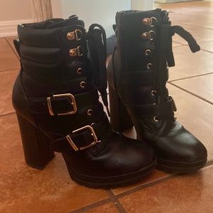 Shoedazzle Analisa Black Heel Bootie